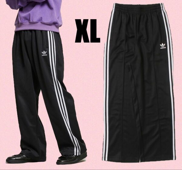 adidas Originals アディカラー バギーフィット ファイヤーバード トラックパンツ ブラックXL ジャージ 新品 黒