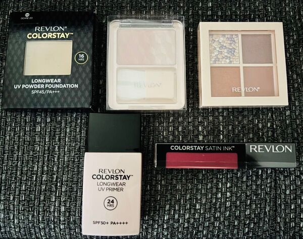 ★新品 REVLONレブロン カラーステイファンデ、アイシャドウ、チーク、リップ、ベース5点セット