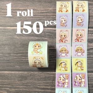 ロールシール シール ステッカー キャラクターロールシール キャラクターシール ロール発送 150枚 ごほうび スクエア 東リベ