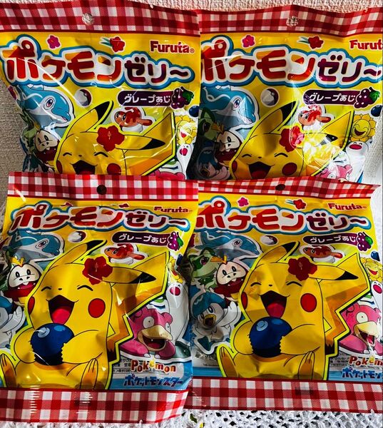 ポケットモンスターフルーツゼリー・ポケモンゼリー グレープ味 88gX4パック