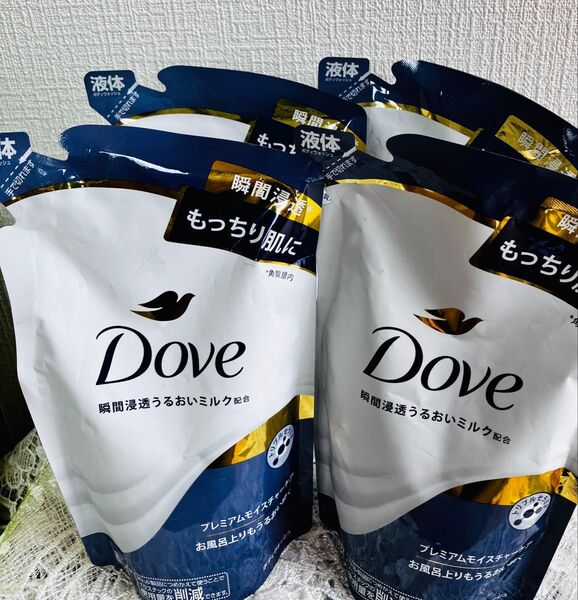 ダヴ プレミアム モイスチャーケア つめかえ用 330g×4個セット ボディウォッシュ