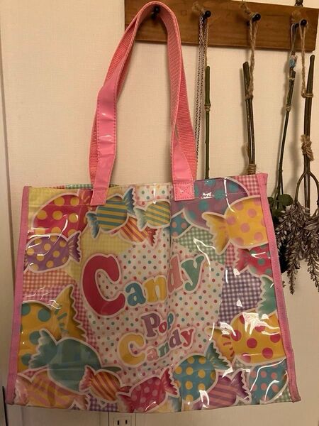 新品 プールバッグ CandyPopCandy 幼稚園 保育園 低学年 小学生 カラフル ビーチバッグ お菓子