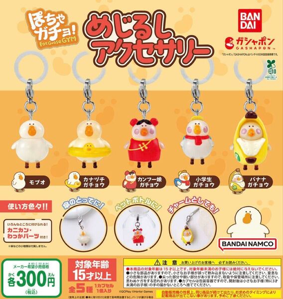 ぽちゃガチョ! めじるしアクセサリー 全5種セット ガチャ 送料無料 匿名配送