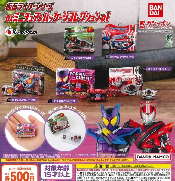仮面ライダーシリーズ DXミニチュア&パッケージコレクション01 全5種セット ガチャ 送料無料 匿名配送