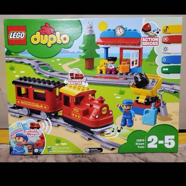 【新品未使用品】レゴ LEGO デュプロ 10874 キミが車掌さん!おしてGO機関車デラックス