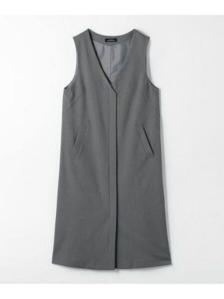 【美品】UNITED ARROWS green label relaxing Vネック ジップ ジャンパースカート