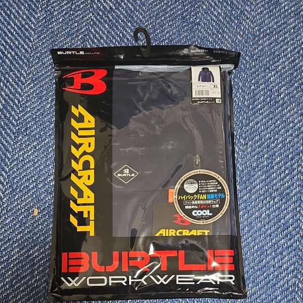 ACブルゾン 2025年モデル BURTLE エアークラフト 空調服 ハイバックファン ネイビーXL
