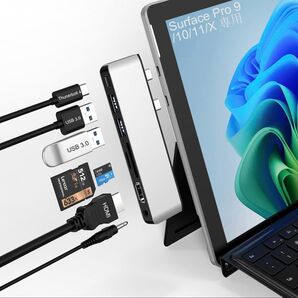 Surface Pro 11/Pro 10/Pro 9/Pro X ハブ 4K HDMI, USB-C Thunderbolt 4