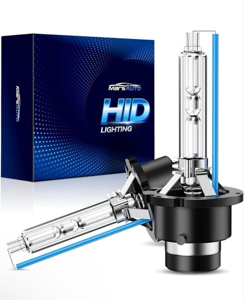 D2S HID バルブ 6000K ヘッドライト 純正交換用 瞬間起動 車検対応 35W バルブ
