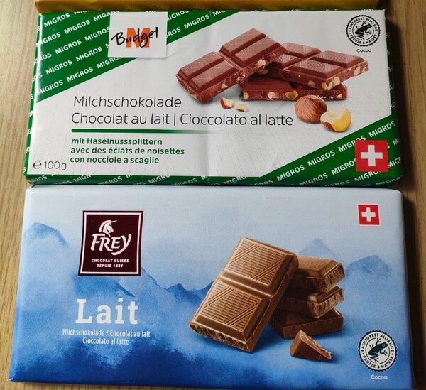 近日出品終了 スイス Frey チョコレート ヘーゼルナッツ ミルクチョコレート