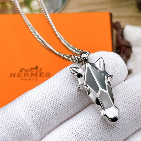 ◇エルメス◇HERMES デストリエ GD1222 ネックレス メタル シルバー ブランド