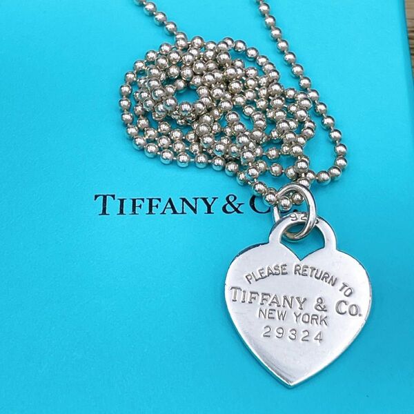 ◇ティファニー◇Tiffany&Co. リターントゥティファニー ハートタグ ネックレス ペンダント ボールチェーン Ag925