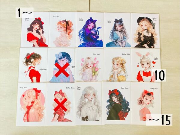 バラ売り可 人物ステッカー 女の子ステッカー 1枚95円 Baby Blue.様