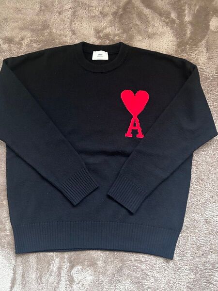 AMI PARIS ハートロゴニット ブラック