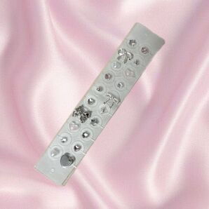 耳つぼジュエリー 耳ツボジュエリー 耳ツボシール ピンク シルバー 韓国 健康 ステンレス製 銀粒 20粒