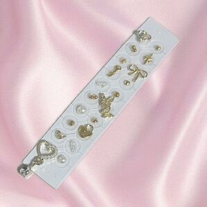 耳ツボジュエリー 耳つぼジュエリー リボン ゴールド 金粒 20粒 ステンレス製