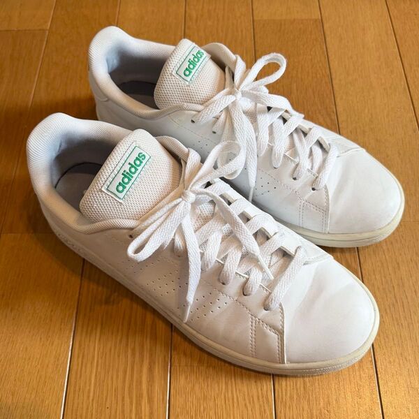 adidas アディダス アドバンコート ADVANCOURT EE 7690 26.5cm ホワイト 白 グリーン 緑