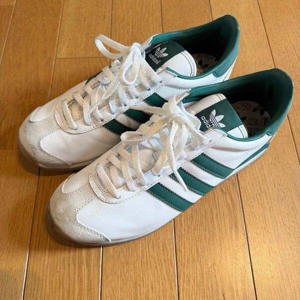 adidas アディダス カントリー COUNTRY G26687 スニーカー シューズ 25cm ホワイト 白 グリーン 緑