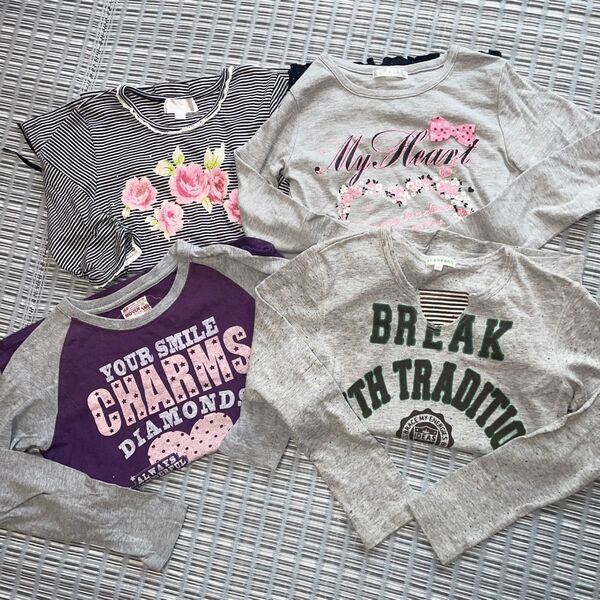 子供服 女の子 長袖 ロンT 4点セット まとめ売り 140 キッズ 長袖Tシャツ