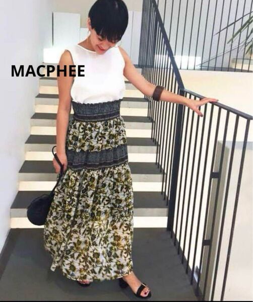 新品タグ付☆ MACPHEEトゥモローランド ロングスカート 36 総柄 花柄