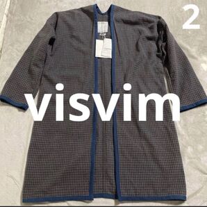 美品☆ヴィズヴィム 16AW SANJURO 阪急限定インディゴチェックコート
