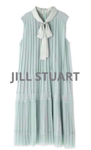 新品タグ付☆ JILL STUART ドットミックスプリーツワンピース ミント