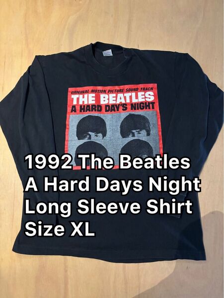 1992 The Beatles A Hard Days Night Long Sleeve Shirt XL ビートルズ ロンT