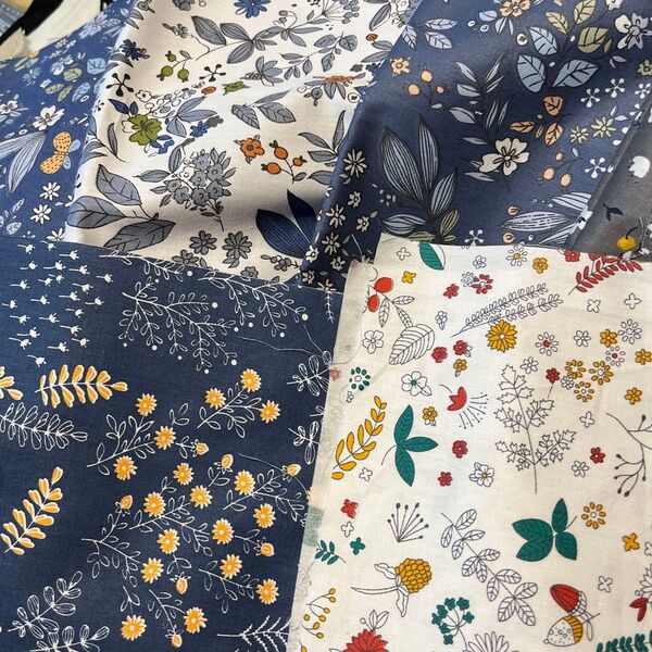 花柄 カットクロス 5枚セット ハギレ 生地 ハンドメイド