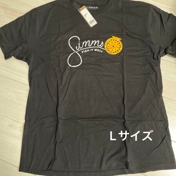 シムス Tシャツ 半袖 Reel T-shirt ブラック Lサイズ ★ SIMMS リール