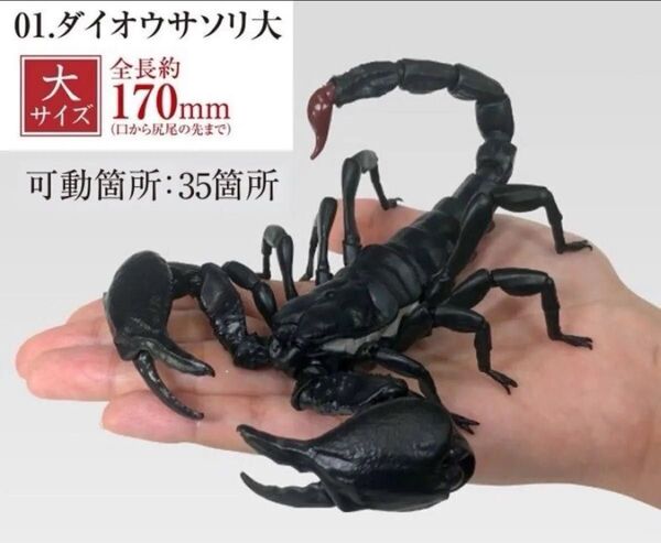 いきもの大図鑑 さそり ダイオウサソリ(大)生き物大図鑑 フィギュア バンダイ BANDAI ガシャポン