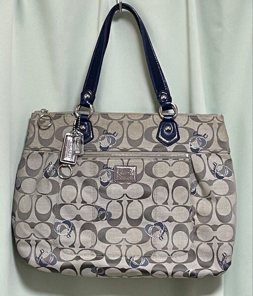 COACH POPPY トートバッグ シグネチャー ロゴ 総柄