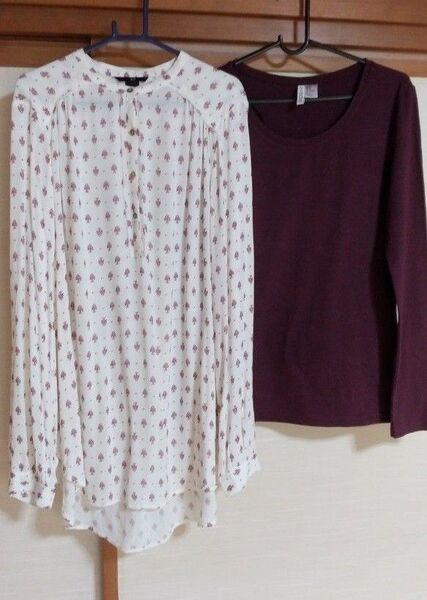 H&M まとめ売り ブラウス チュニック小花柄 ホワイト Tシャツ長袖
