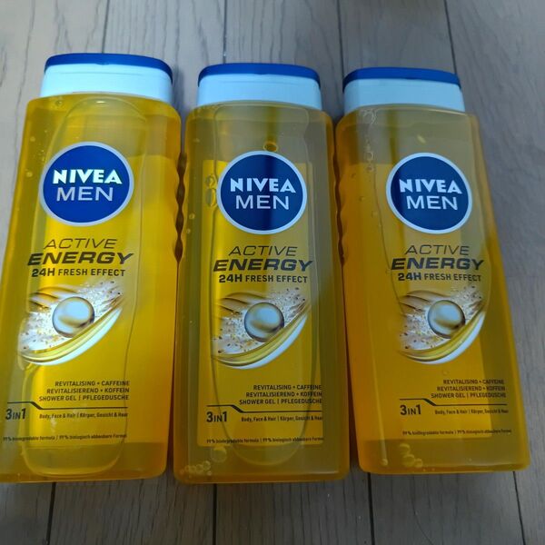 NIVEA MEN ACTIVE ENERGY 3in1ボディソープ3本セット