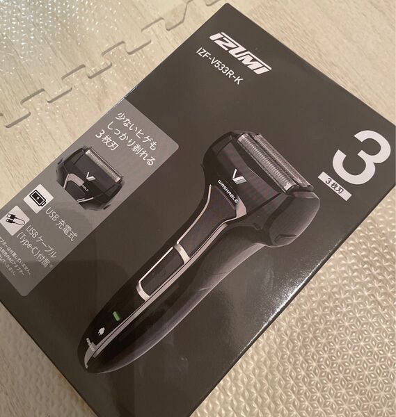 イズミ IZUMI IZF-V533R-K メンズシェーバー 3枚刃 ブラック