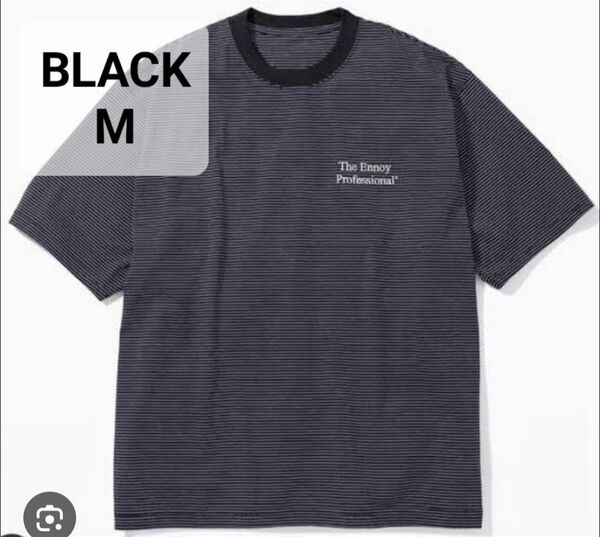 ennoy S/S Border T-Shirt BLACK×WHITE M 保存袋付属