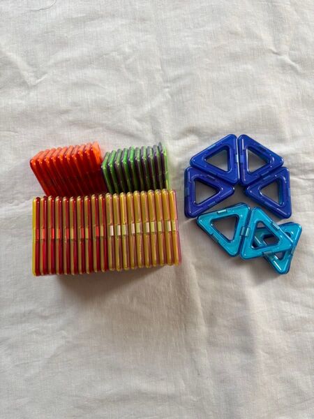 磁気ブロック 3Dパズル玩具 55個セット 知育玩具