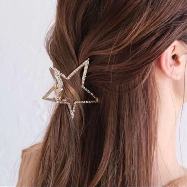 【ヘアアクセサリー】スターデザインヘアクリップ ゴールド 星型 ヘアクリップ (未使用) ZOZOTOWN