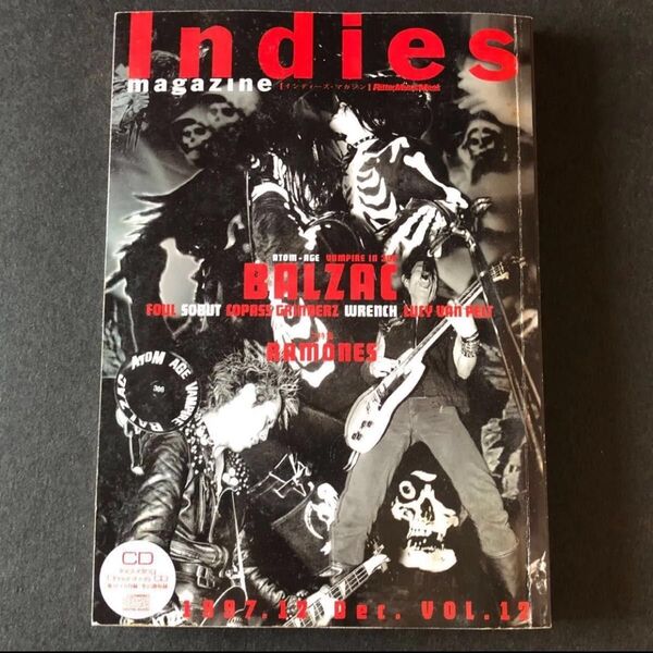 ★訳アリ【CD付雑誌】Indies Magazine 1997年12月 Vol.12 表紙:BALZAC(バルザック)