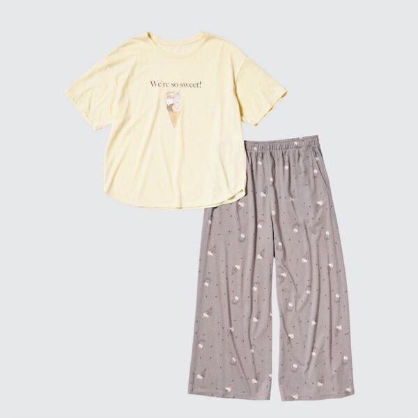 UNIQLO ちいかわ×サンリオキャラクターズスイーツコレクション ラウンジセット色クリーム Sサイズ