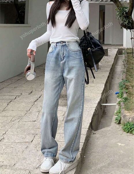 【新品未使用】SHEIN ストレート デニム ジーンズ 29048585