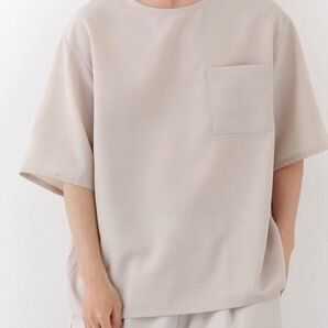 INHERIT 夏物トップス DRYTOUCH シャンブレー プルオーバー Mサイズ ベージュ 古着