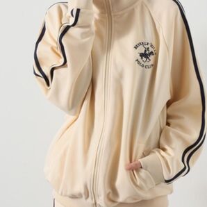 BEVERLY HILLS POLO CLUB ジャージ ブルゾン ベージュ 上着 古着 状態良好