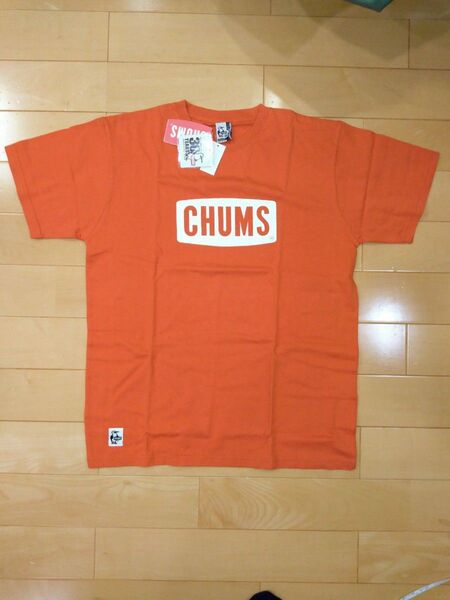 新品未使用 チャムス CHUMS ロゴプリント メッセージTシャツ XL LL ブービー オレンジ ノースフェイス スノーピーク
