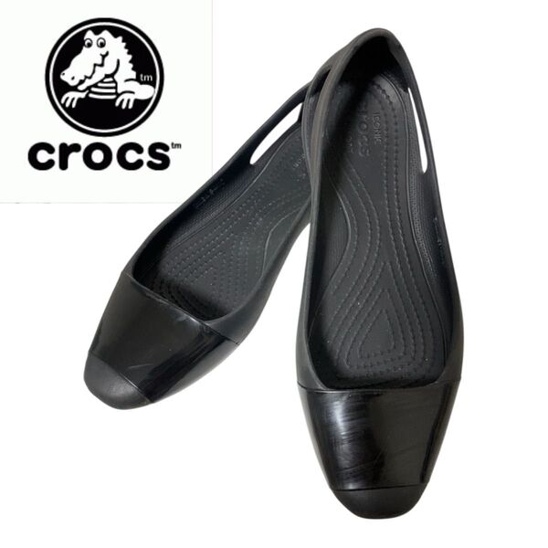 クロックス CROCS アリスワーク W6 23cm ブラック シューズ 黒