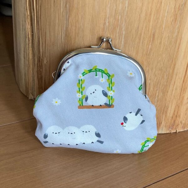 がま口ハンドメイド シマエナガ丸型