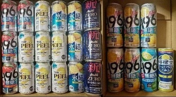 サワー&チューハイ等25本セット■-196■THE PEEL(ザ・ピール)■氷結■檸檬堂■アサヒZERO(ノンアルビール)■レモン