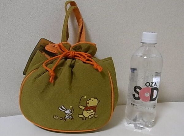 プーさんとうさぎ ちりめん バッグ 和風 巾着型 ディズニー くまのプーさん 着物 和装 七五三 2002年 SEGA