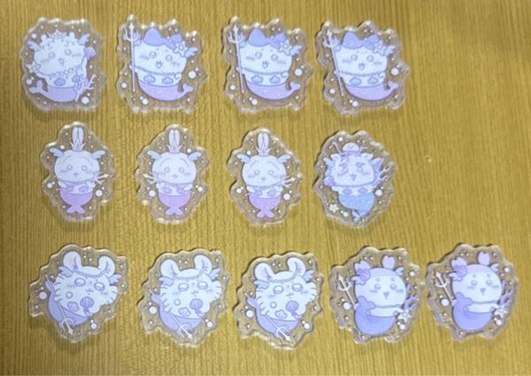 アクリルパーツ4cm キラキラ入り 再入荷