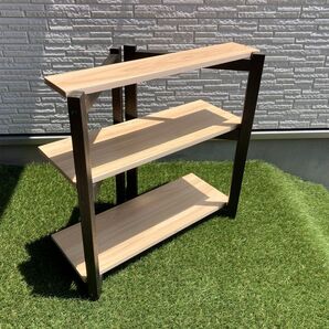 Vシェルフ ひのき 棚 L サイズ コンパクト収納 フリマ マルシェ 店舗什器 おしゃれ かわいい 飾り棚 フラワースタンド