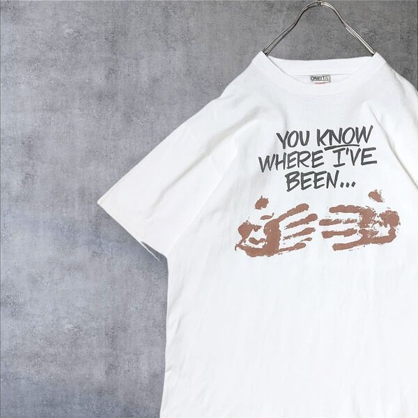 90s シングルステッチ DREAMLAND Tシャツ XL 白 ONEITA vintage ビンテージ 企業系 バックプリント